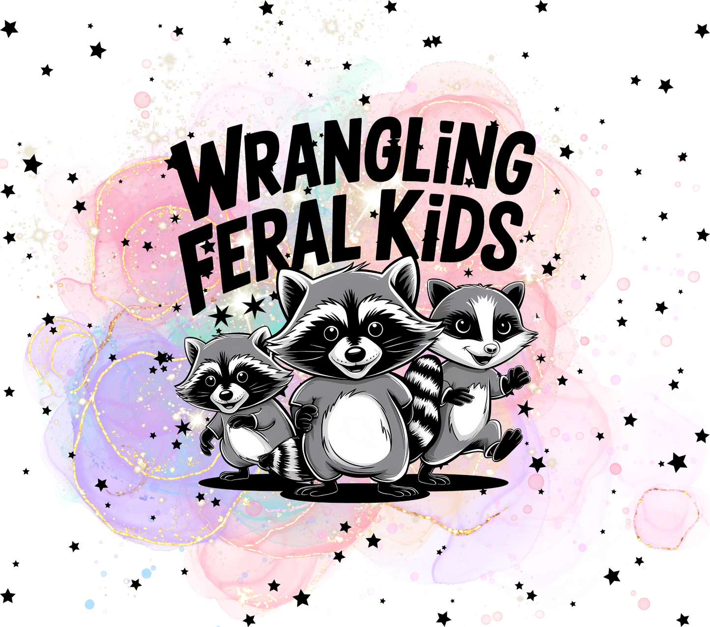Wrangling Feral Kids Tumbler – 20oz Glow-in-the-Dark Stainless Steel