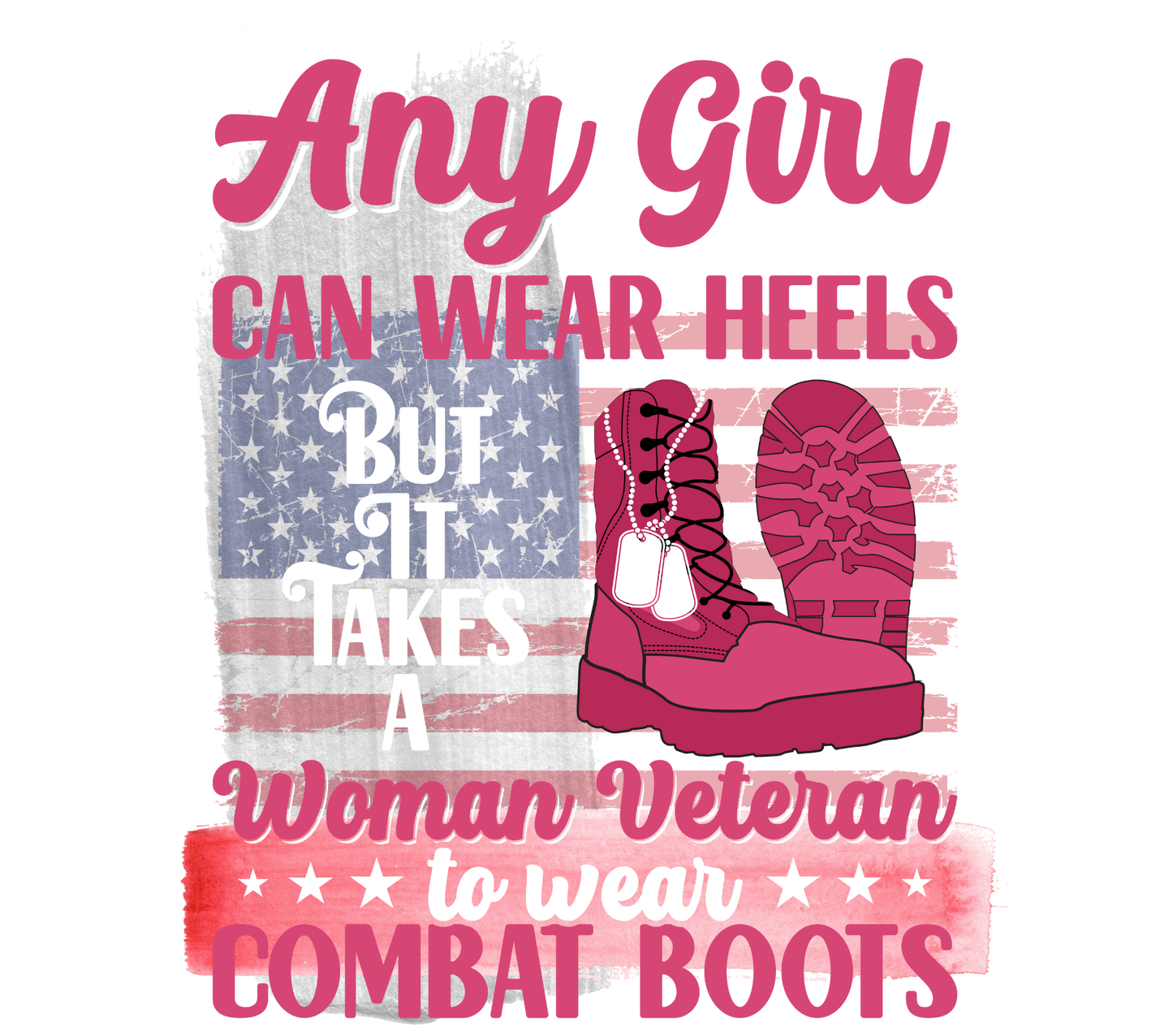 20oz Tumbler – Woman Veteran Gift | Combat Boots Over Heels | Military Pride Travel Cup
