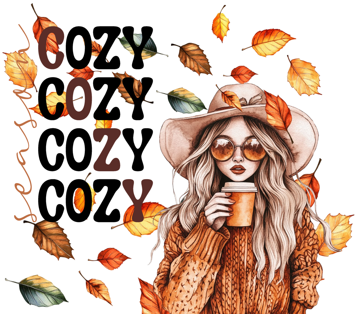 20oz Tumbler – Cozy Season Fall Cup | Autumn Coffee Mug | Pumpkin Spice Lover Gift