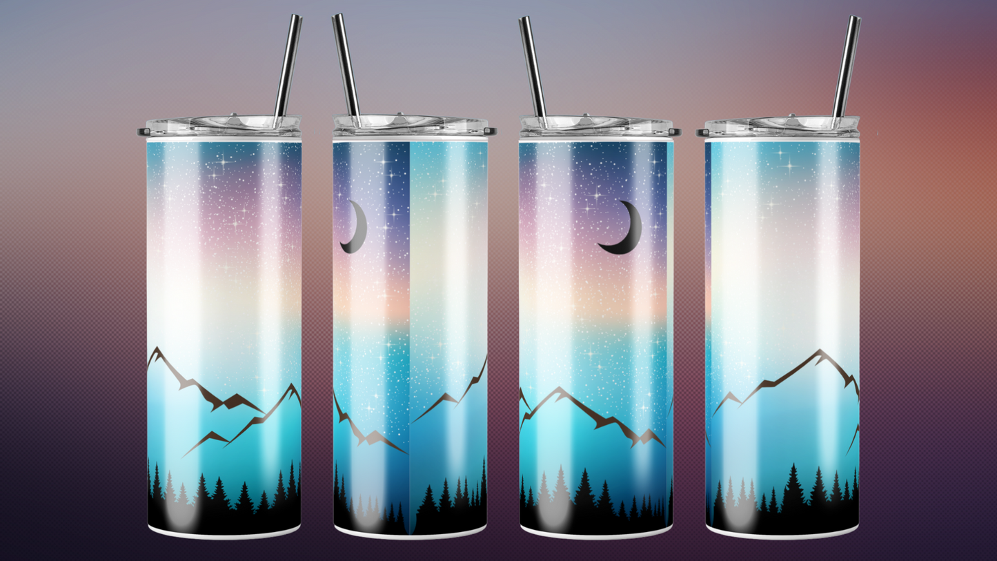 20oz Skinny Tumbler Mt Silhouette